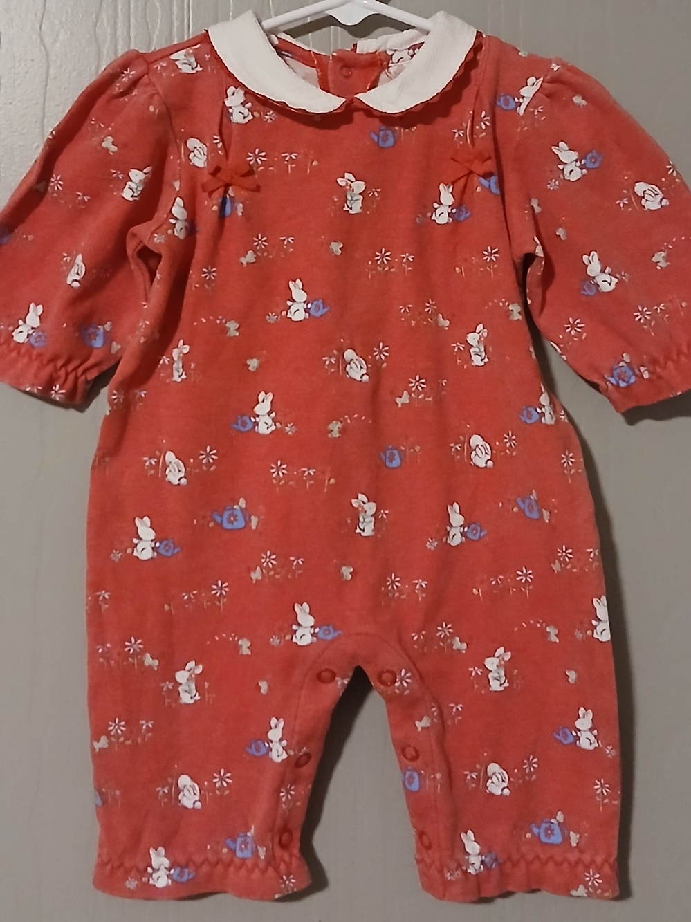 Carters Vintage Girls 3 Months Bunny Floral Romper